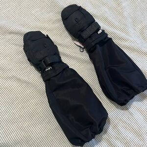 L-Bow Toddler Mittens black small 1-4 years